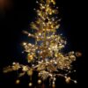 Kunstboom | Kerst | Koperkleur | Glitter | Met verlichting | H90cm